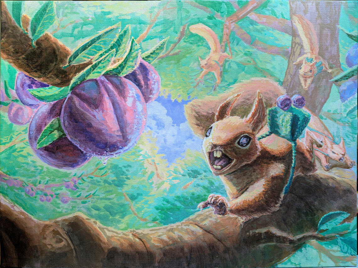 Squirrel and Plum Squirrel and Plum