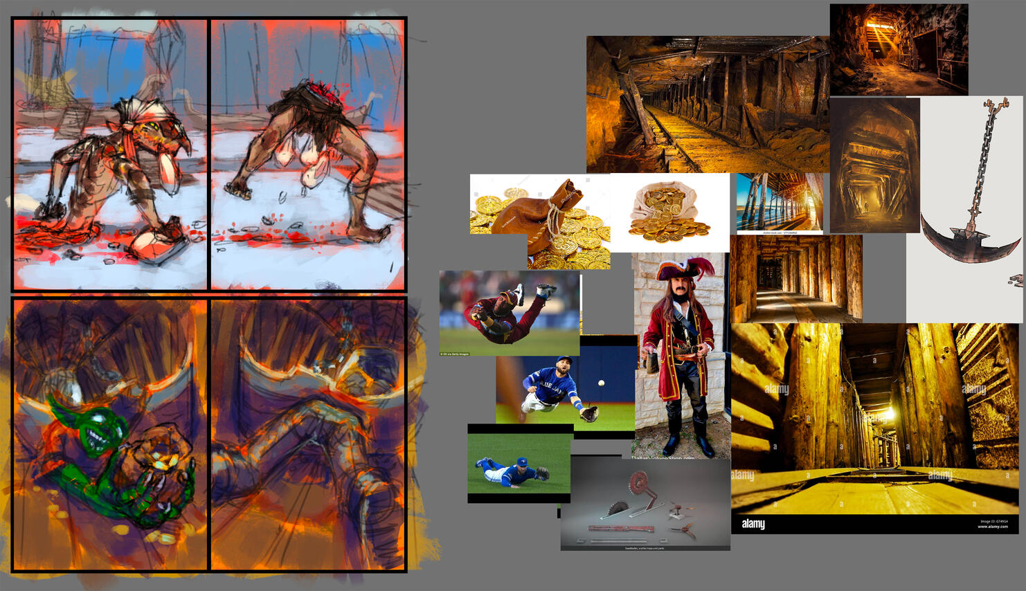 First attempt scraped, moving to a different style of goblin/pirate and a more dynamic composition First attempt scraped, moving to a different style of goblin/pirate and a more dynamic composition